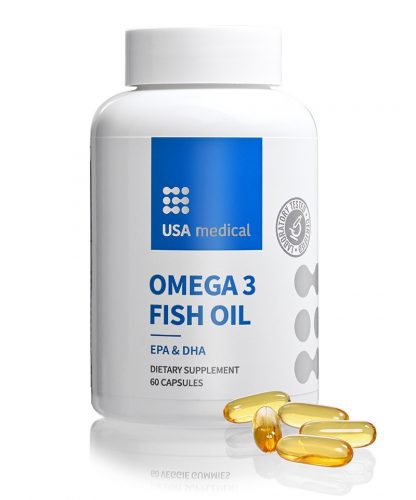 USA medical Omega 3 halolaj kapszula OMEGA-3 FISH OIL – 60 db