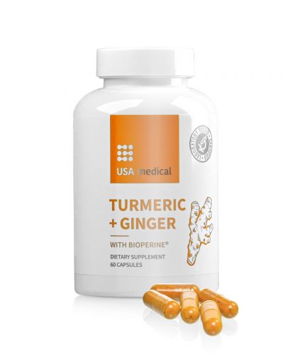 USA medical Kurkuma kapszula gyömbérrel és BioPerine® feketeborssal TURMERIC+GINGER – 60 db